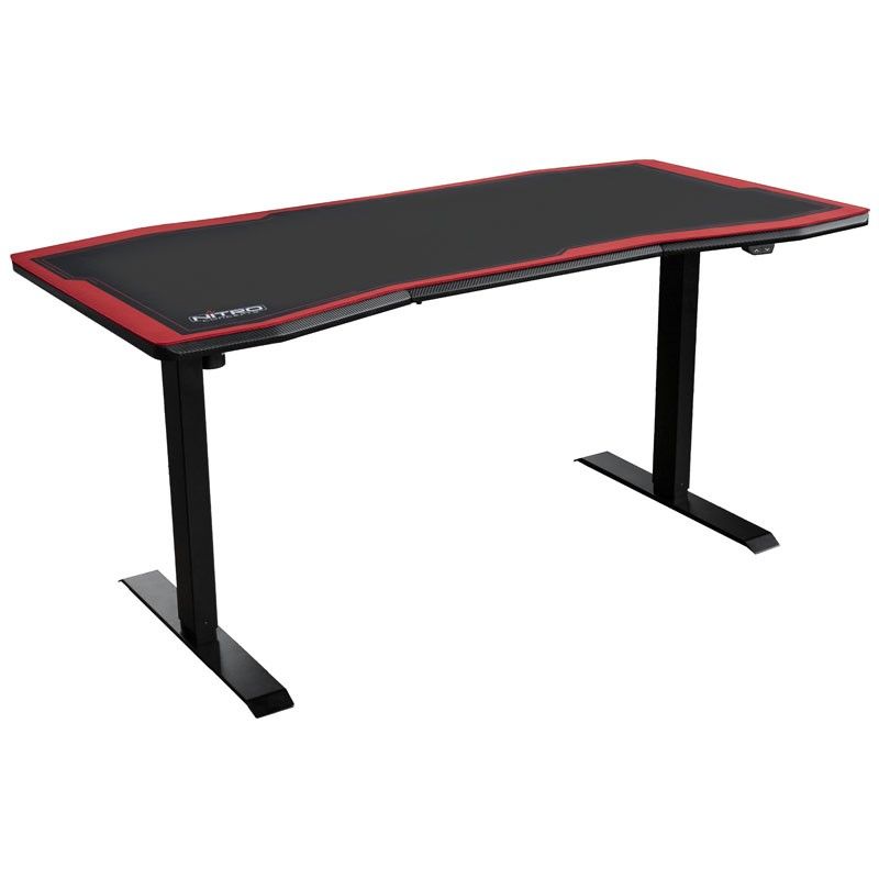 Nitro Concepts Gaming Desk D16E Carbon Red 1600x800 - electrically adjustable height - CASEKING 2.35.63.02.010