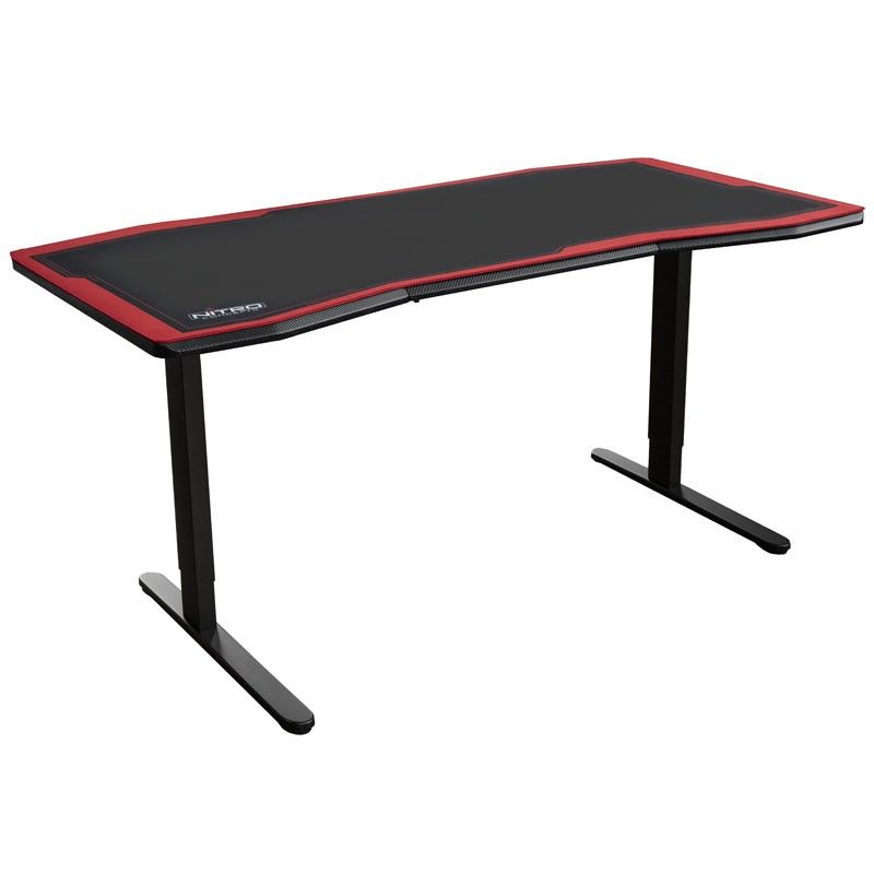 Nitro Concepts Gaming Desk D16M Carbon Red 1600x800 - CASEKING 2.35.63.02.011