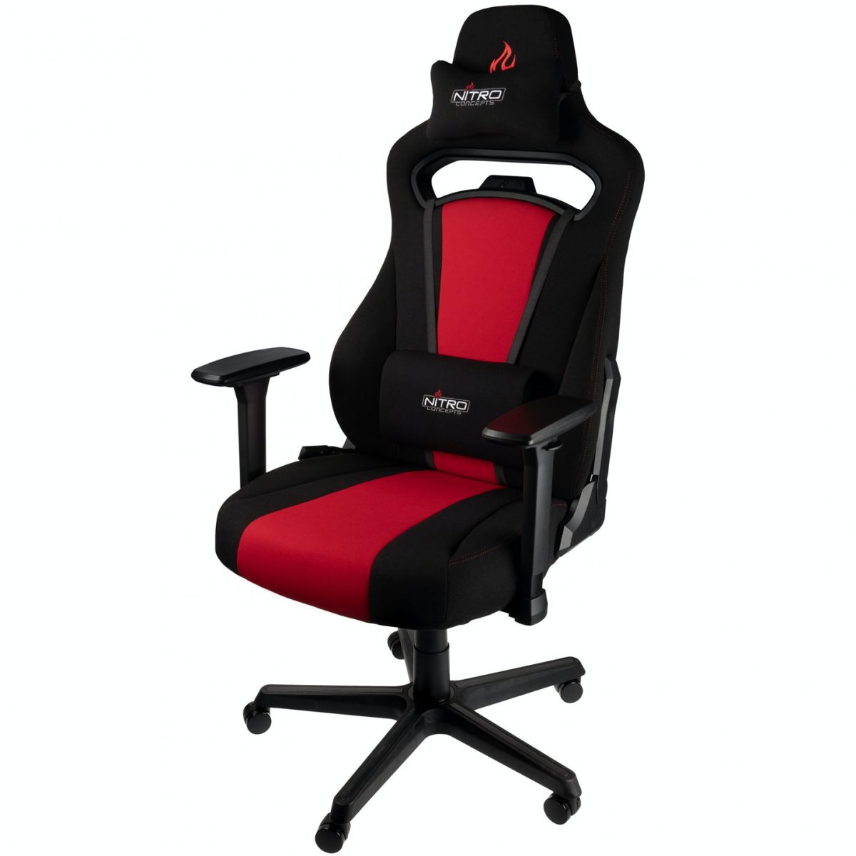 Nitro Concepts E250 Gaming Chair - Quality Fabric & Cold Foam - Black Red - CASEKING 2.35.63.02.020