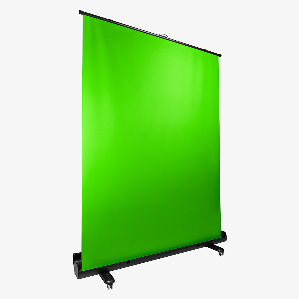 Streamplify SCREEN LIFT Green Screen, 200 x 150cm, Hydraulic Lift, lockable wheels - Pro GamersWare 2.35.63.03.004