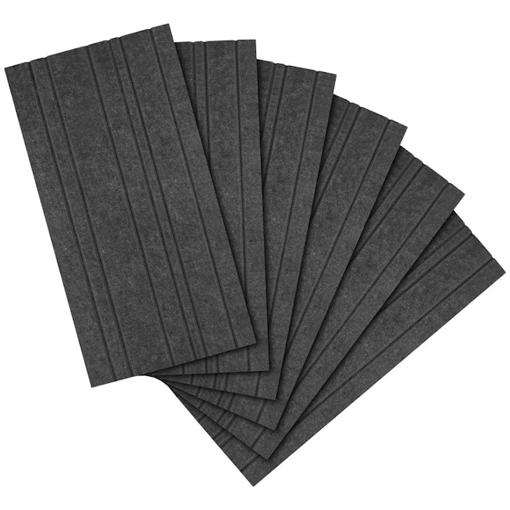 Streamplify ACOUSTIC PANEL - 6 Pack, grey 60x30cm, 12mm -20db noise reduction - Pro GamersWare 2.35.63.03.007