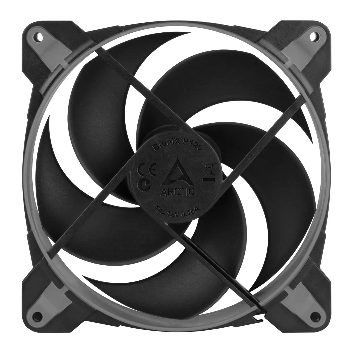 Arctic BIONIX P120 (Grey) - Pressure-optimised 120 mm Gaming Fan with PWM PST - Arctic 2.35.64.00.040