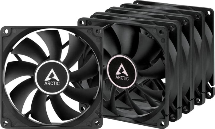 Arctic F9 PWM PST Case Fan - 90mm case fan with PWM control and PST cable - Pack of 5pcs - Arctic 2.35.64.00.080