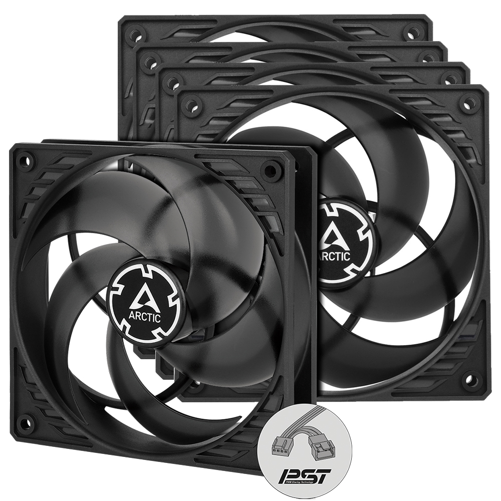Arctic F12 PWM PST Case Fan - 120mm case fan with PWM control and PST cable - Pack of 5pcs - Arctic 2.35.64.00.081