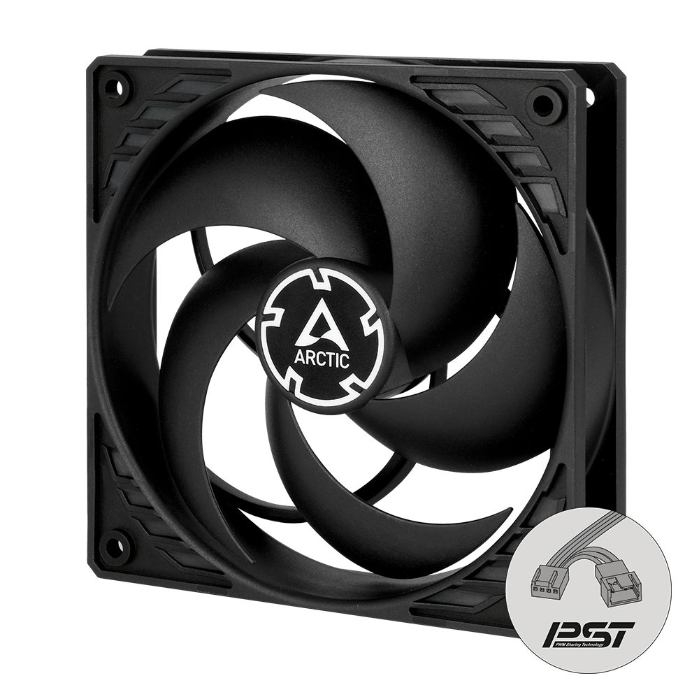 ARCTIC P12 PWM PST CO – 120mm Pressure optimized case fan | PWM Controlled speed with PST, Dual Ball - Arctic 2.35.64.00.115