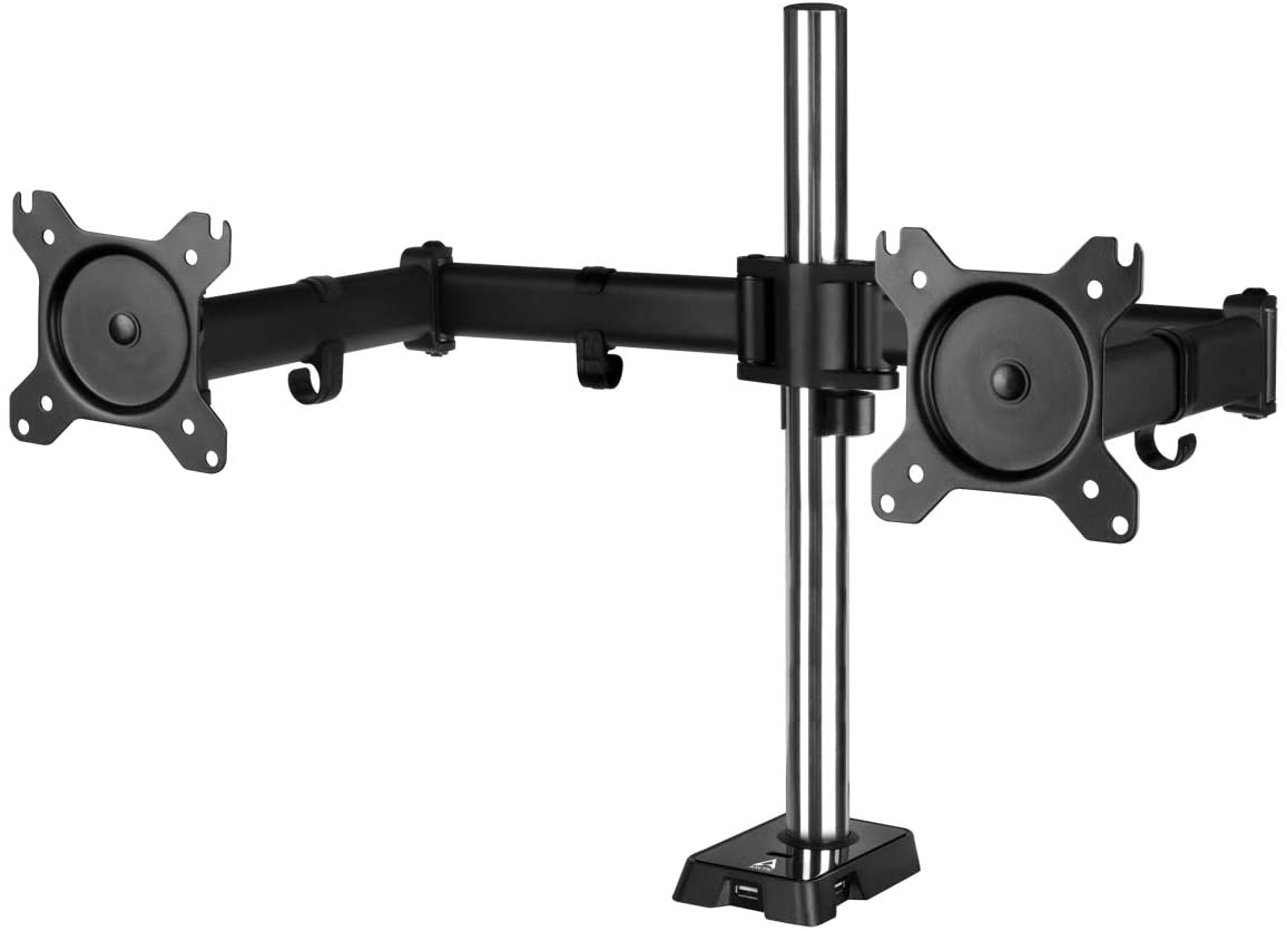 Arctic Z2 (Gen 3) - Dual Monitor Arm with 4-Port USB Hub in black color - Arctic 2.35.64.02.009