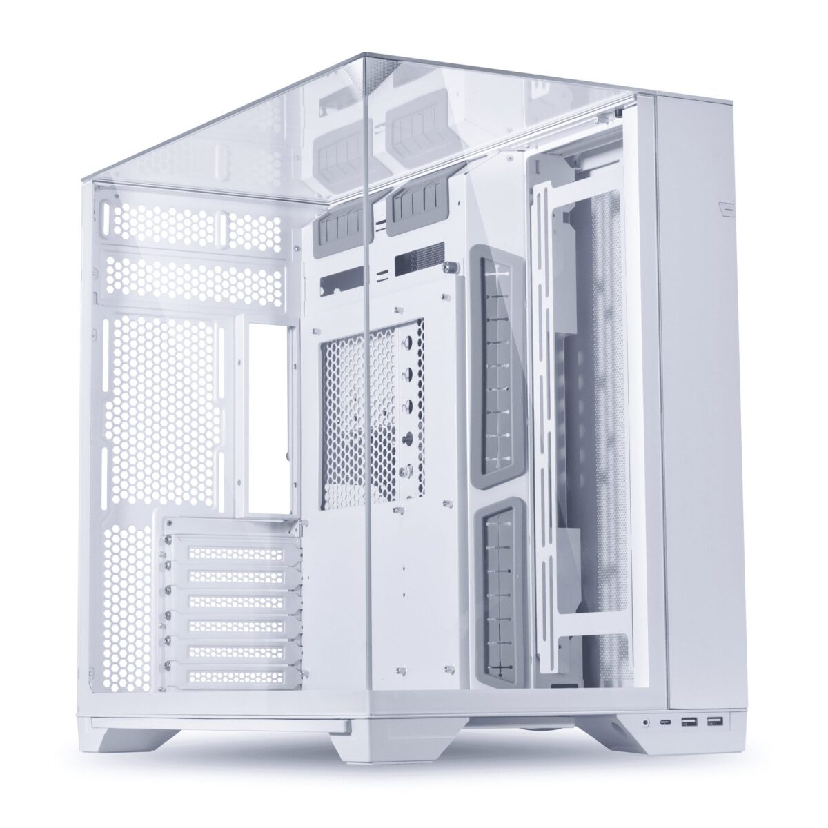 Lian Li O11 Vision White - White EATX(under 280mm)/ATX Columnless Tower PC Case - LIAN LI 2.35.65.00.034