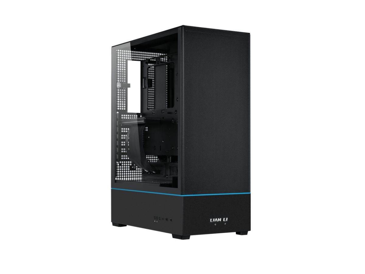 Lian Li SUP01 Black - 45Lt Minimal Footprint Case for Vertical GPU aRGB Strips w. 3x 120mm Fans - LIAN LI 2.35.65.00.040