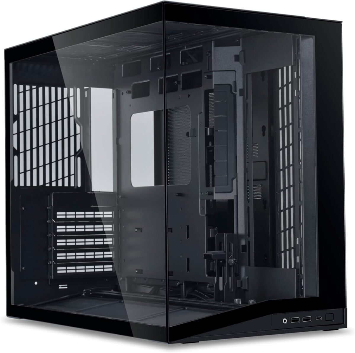 Lian Li O11D Mini V2 BLACK - ATX PC GAMING CASE - IMPROVED AIRFLOW - GPU SUPPORT BRACKET - LIAN LI 2.35.65.00.055