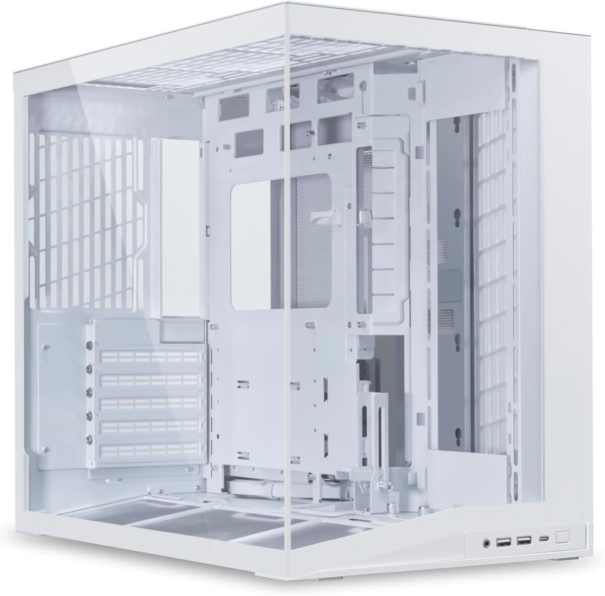 Lian Li O11D Mini V2 WHITE - ATX PC GAMING CASE - IMPROVED AIRFLOW - GPU SUPPORT BRACKET - LIAN LI 2.35.65.00.056