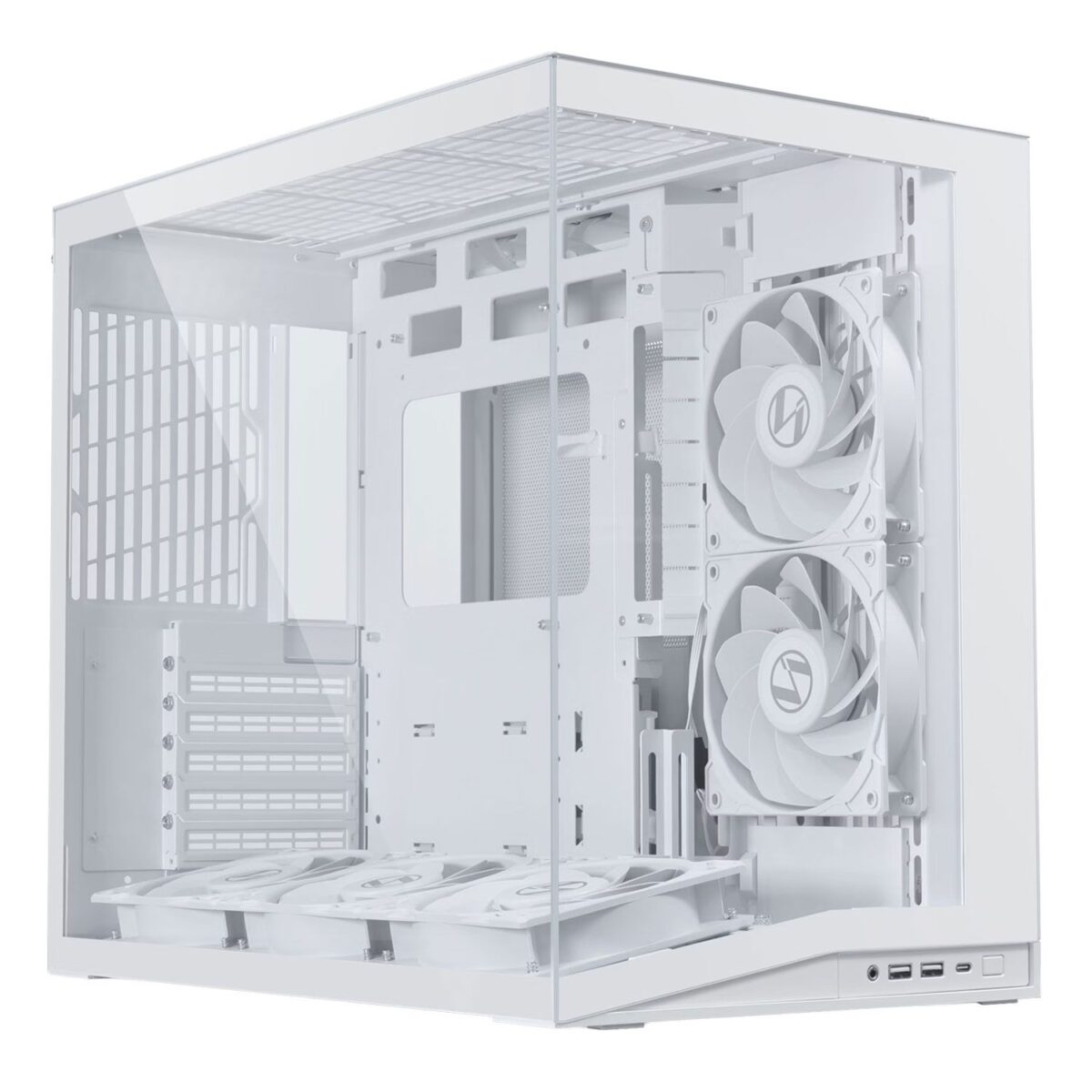 Lian Li O11D Mini V2 FLOW WHITE - ATX PC GAMING CASE - 5x FANS - IMPROVED AIRFLOW - GPU SUPPORT BRAC - LIAN LI 2.35.65.00.058