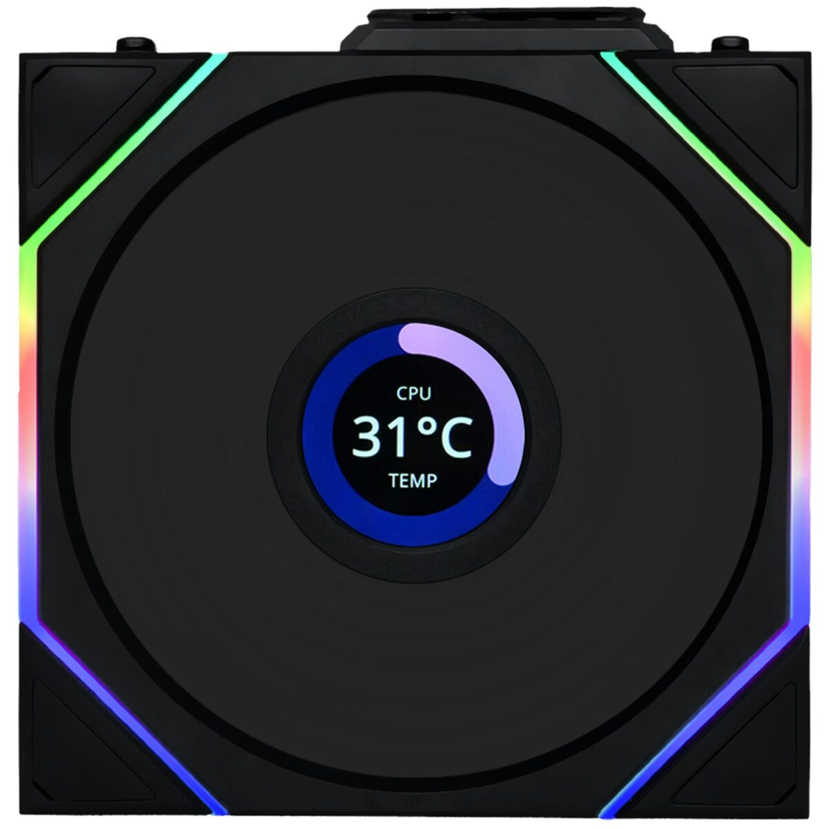 Lian Li UNI FAN TL-LCD Wireless 120 Black (1pc) Case Fan - LIAN LI 2.35.65.01.126