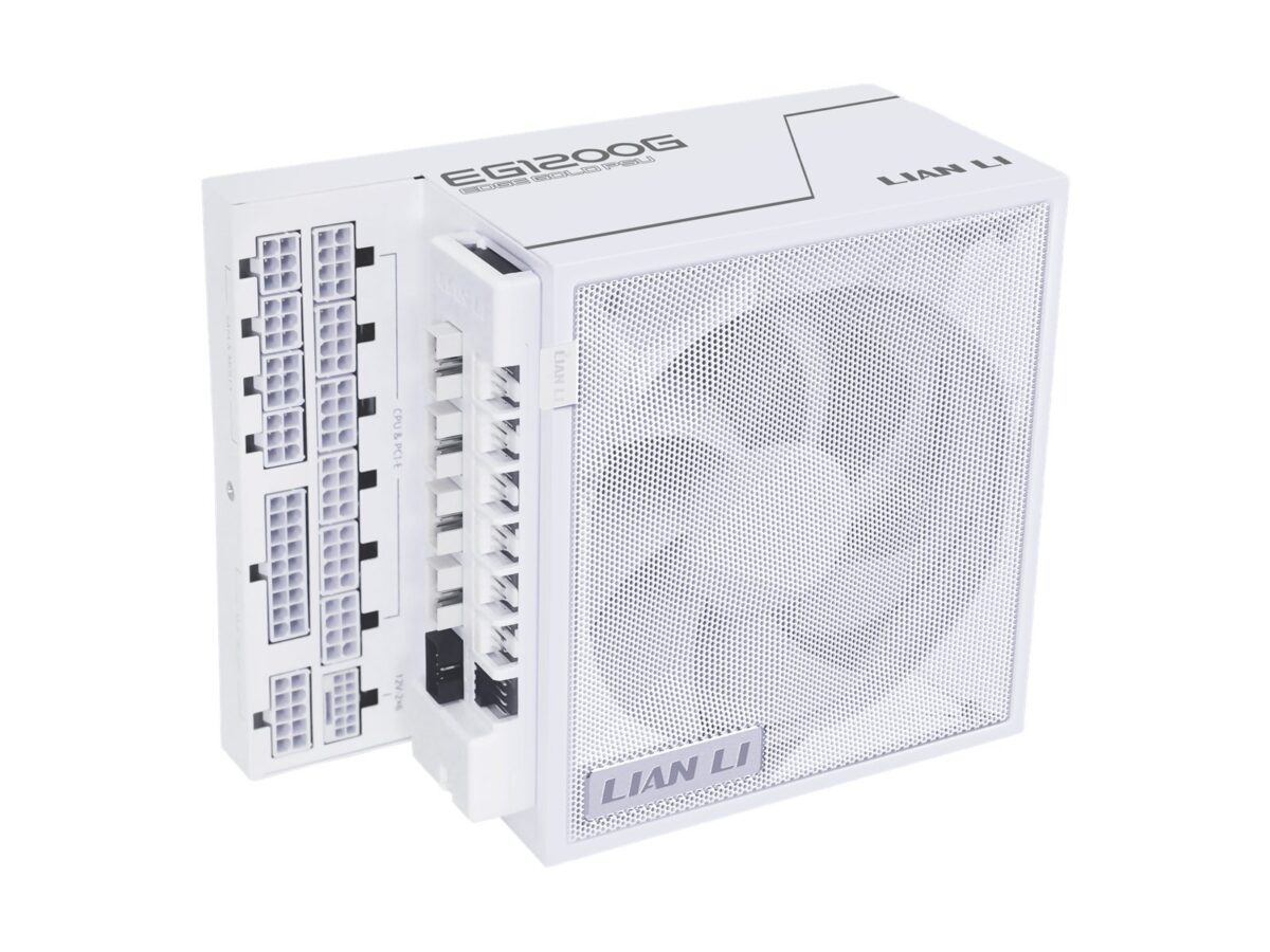 Lian Li Edge 1200W White 80+ Gold (with USB HUB), Fully Modular ATX PSU - LIAN LI 2.35.65.02.011