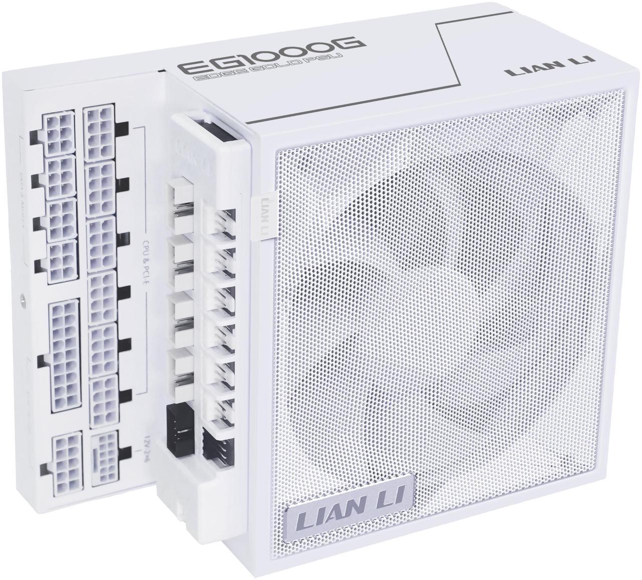 Lian Li Edge 1000W White 80+ Gold (with USB HUB), Fully Modular ATX PSU - LIAN LI 2.35.65.02.013