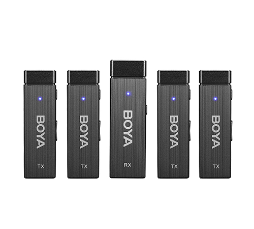 Boya BY-W4 Ultracompact 2.4GHz Four-Channel Wireless Microphone System (4 person vlog) - BOYA 2.35.70.01.015