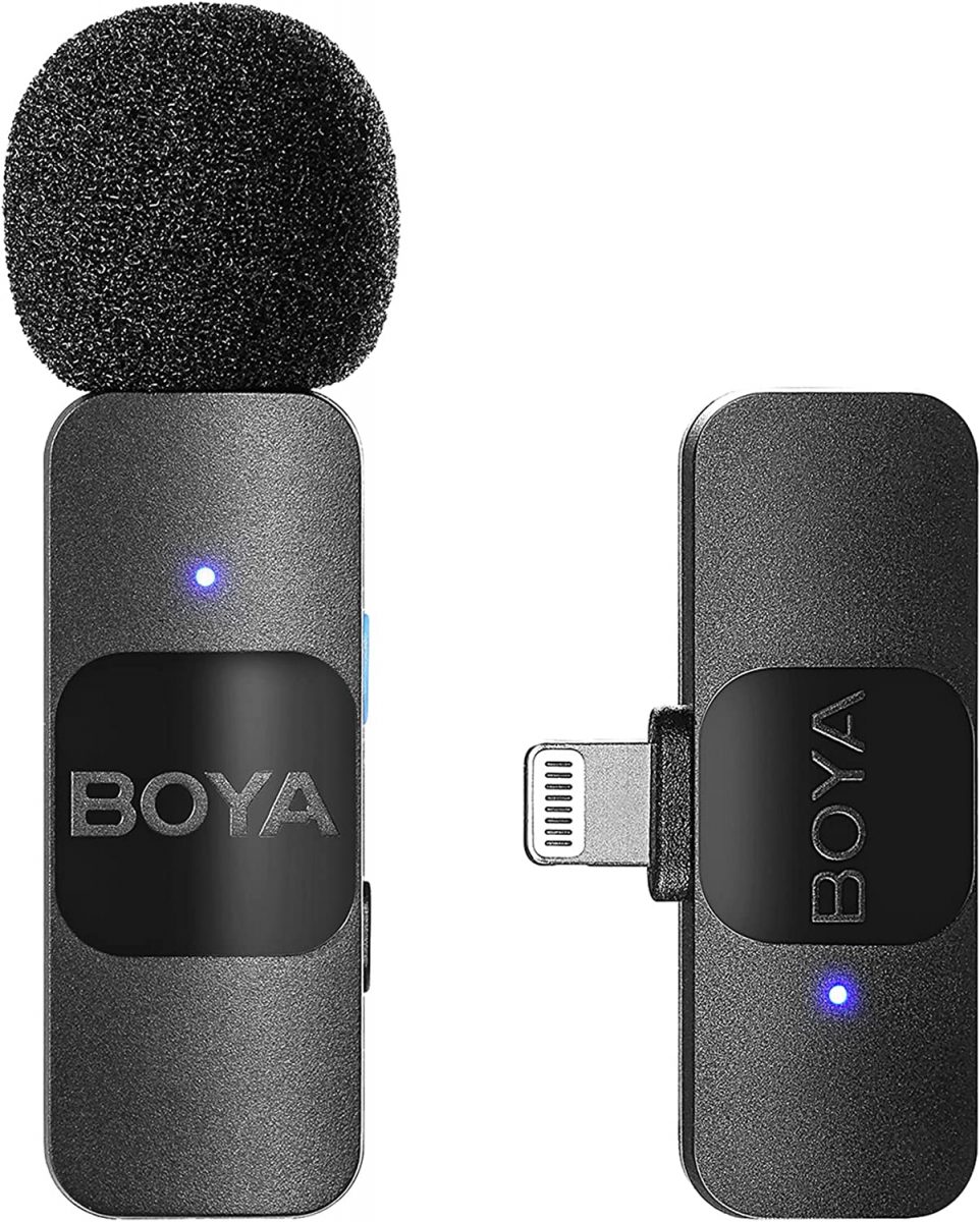 BOYA BY-V1 Wireless Lavalier Microphone for iPhone iPad Mini Lapel Lightning connection - BOYA 2.35.70.01.016