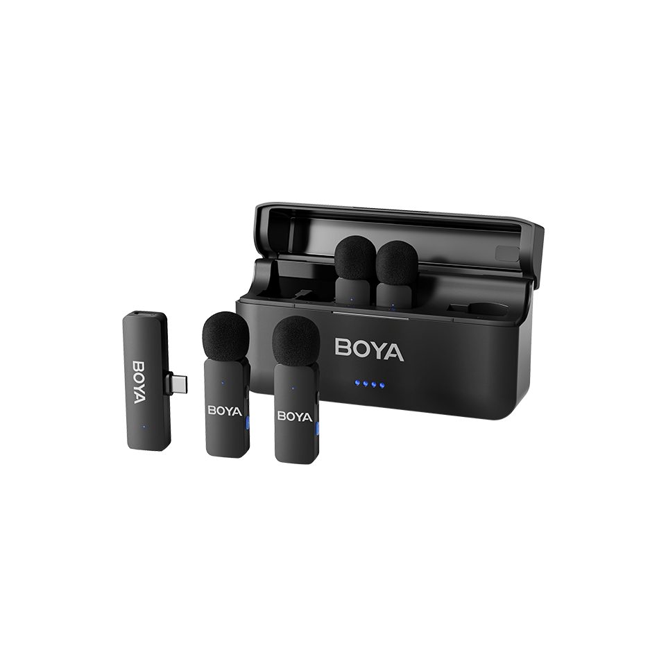 BOYA BY-V4U Wireless 4 person 4-channel mini Lavalier USB-C 2.4GHz Microphone - BOYA 2.35.70.01.029