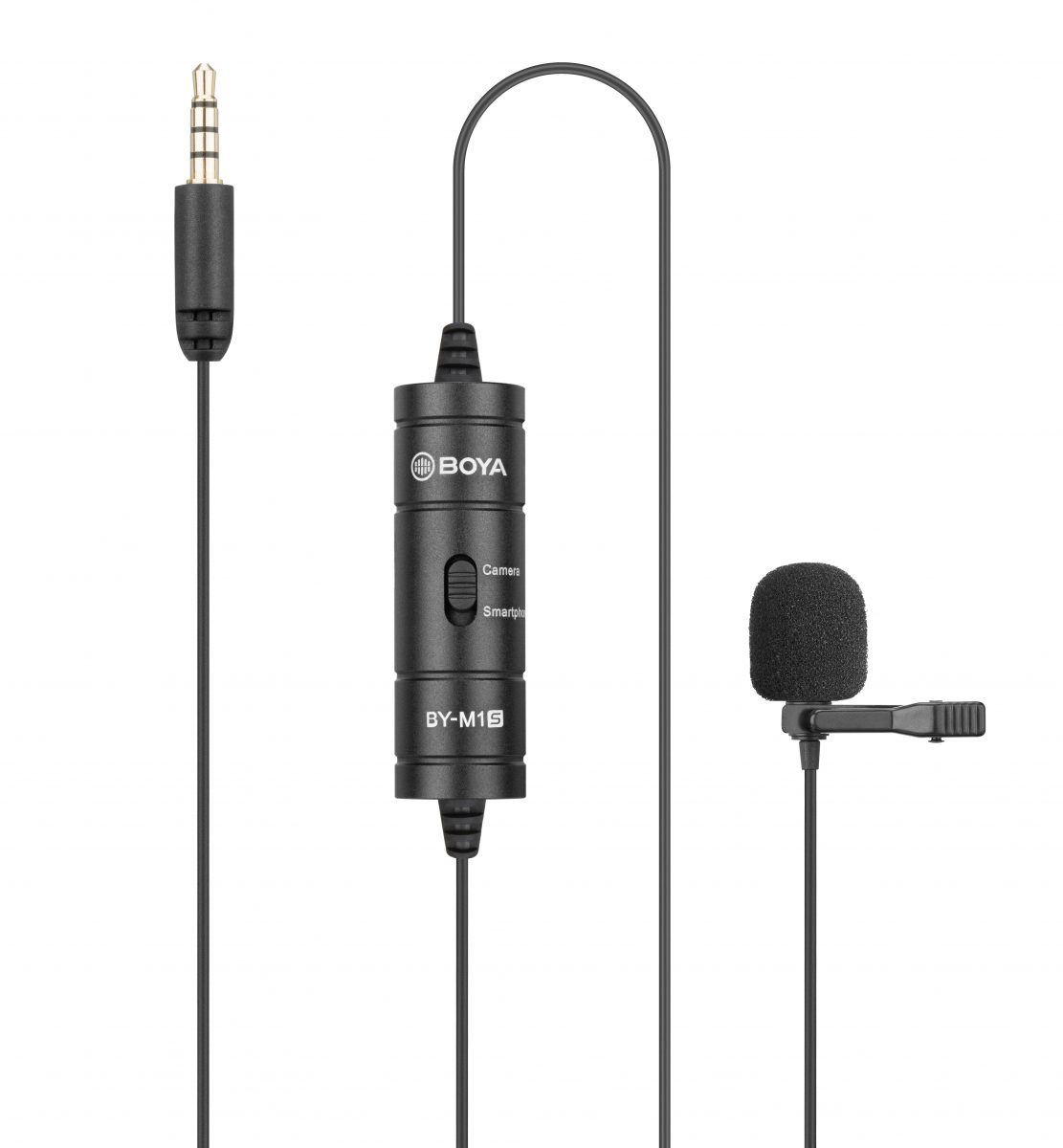 BOYA BY-M1S (M1 Smart) wired mic Universal Lavalier Microphone 3.5mm for phone, laptop, camera - BOYA 2.35.70.02.013