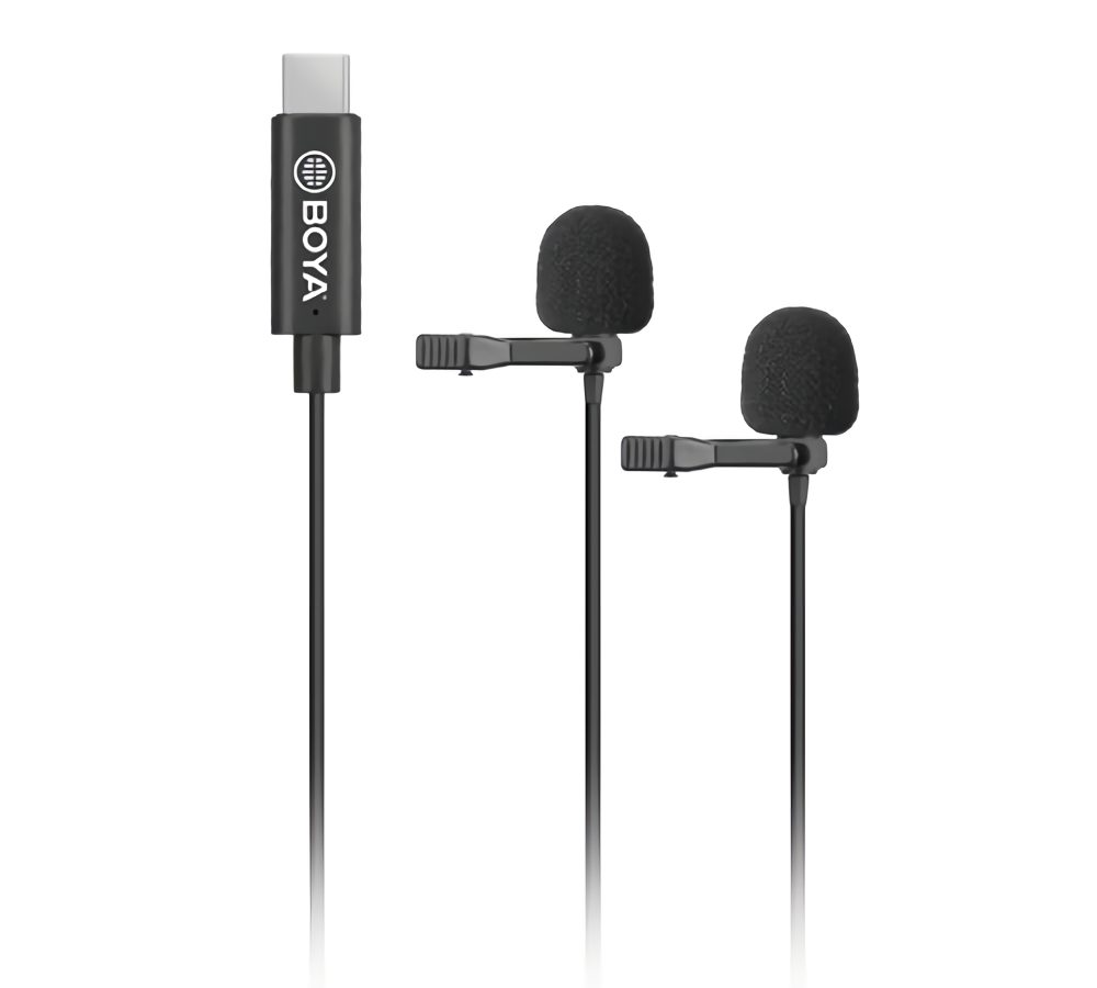 BOYA BY-M3D Dual Mic Lavalier microphone for USB TYPE-C devices - BOYA 2.35.70.02.015
