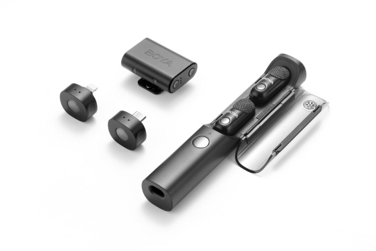 BOYA Magic - Type-C, Lightning & 3,5mm, Camera Receiver Wireless Microphone 2 TX + 3 RX + char. Case - BOYA 2.35.70.02.034