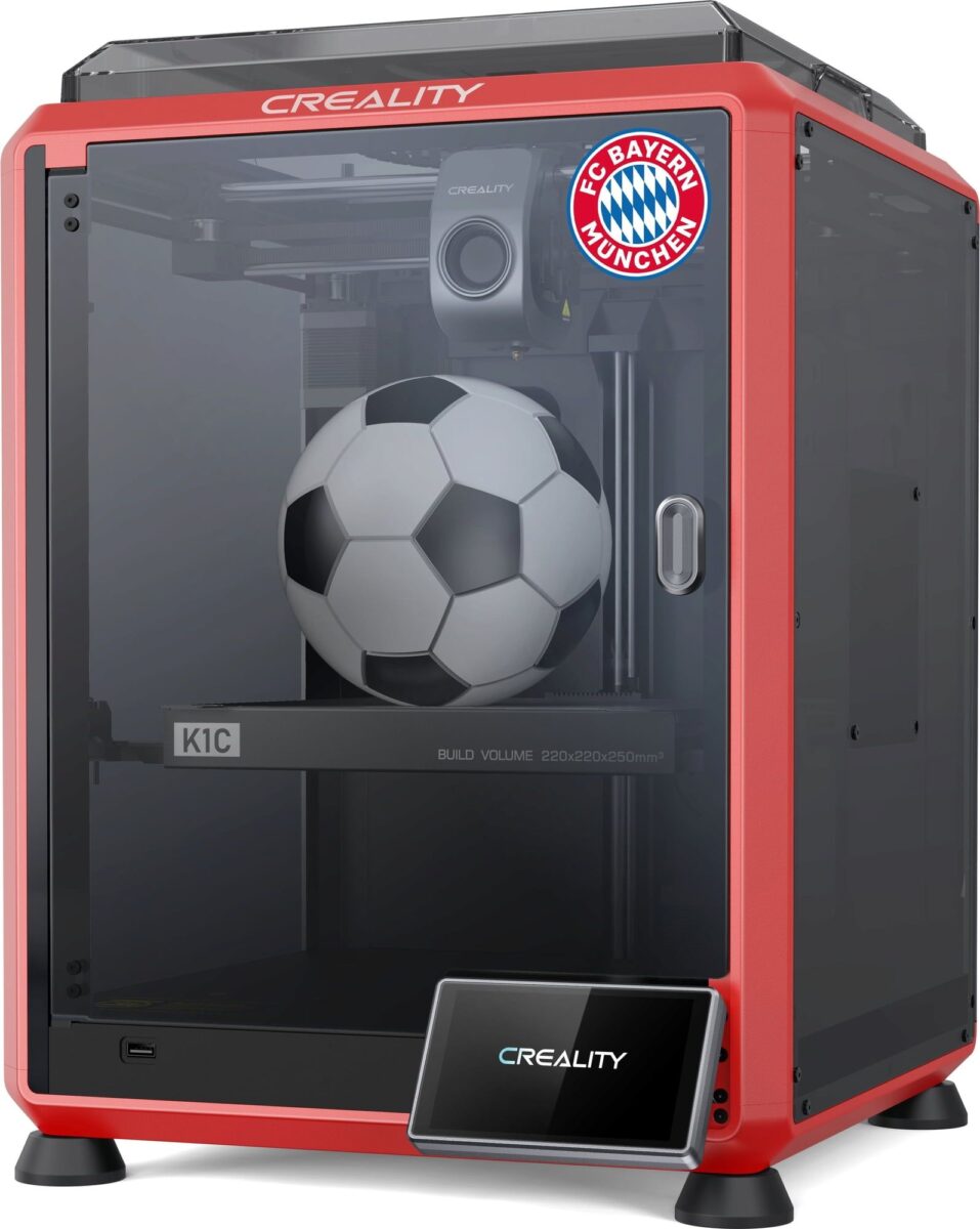 CREALITY K1C Red 3D Printer High Speed FDM Enclosed 600 mm/s silent fans, advanced nozzle - CREALITY 2.35.71.00.033