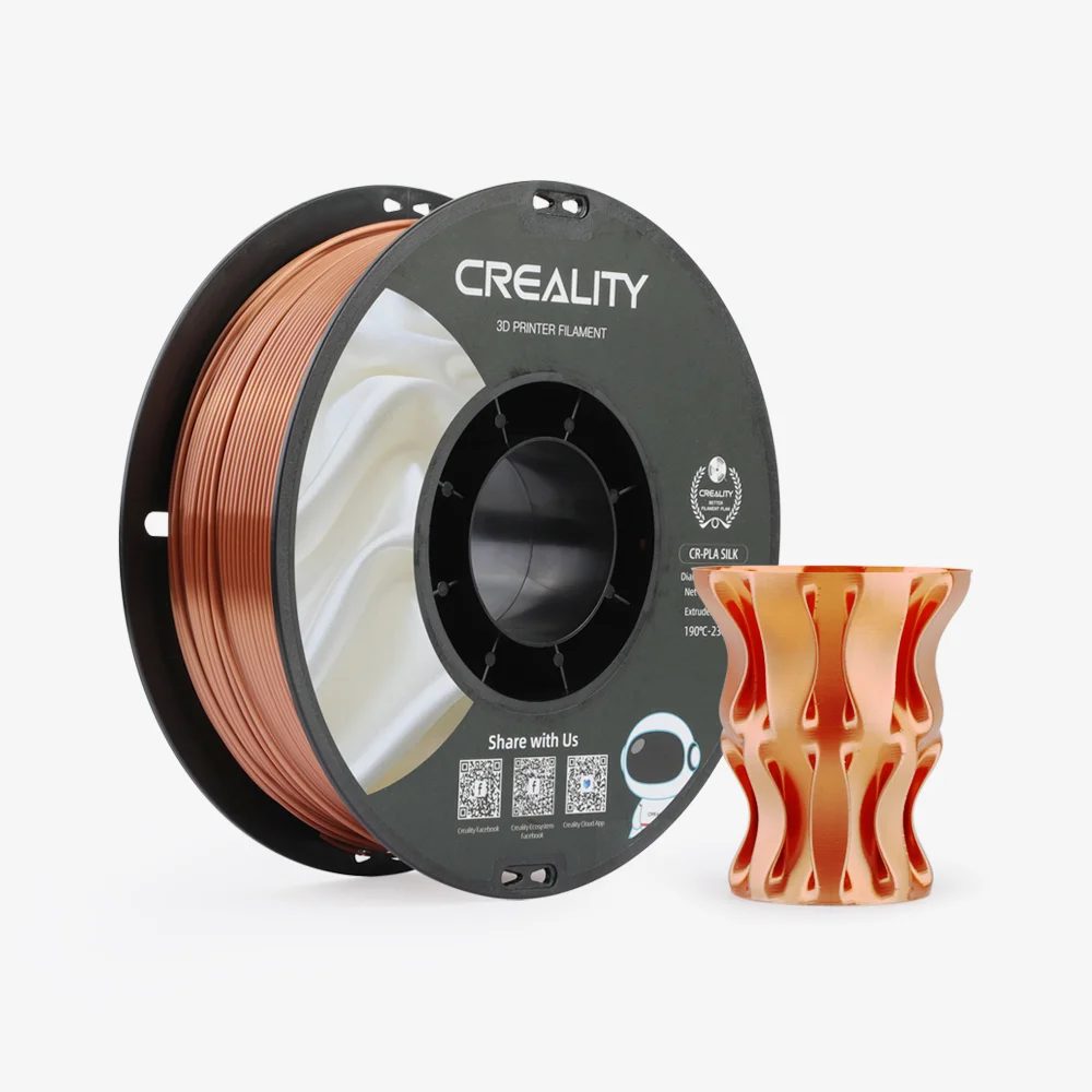 CREALITY CR-PLA Silk Red Copper, 3D Printer Filament Glossy, 1 kg Spool,1.75 mm (3301120002) - CREALITY 2.35.71.01.013