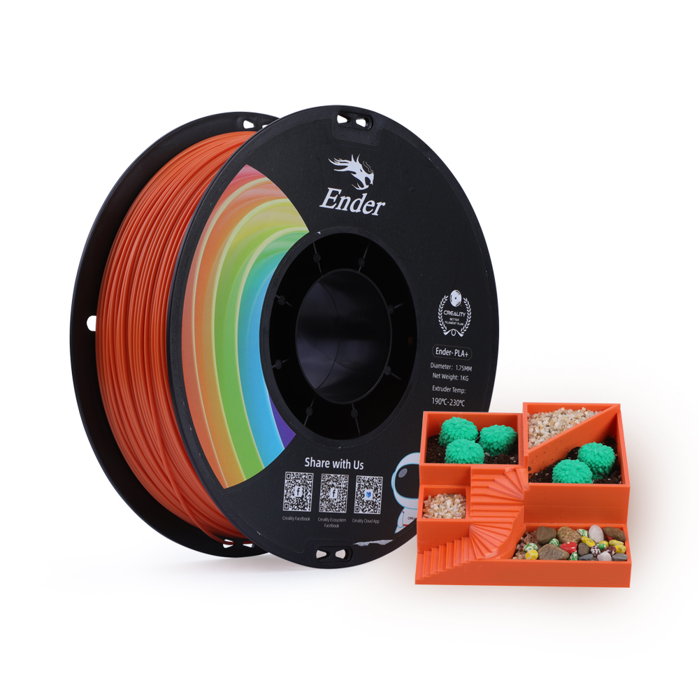 CREALITY EN-PLA+ Orange Ender 3D Printer Filament, Tensile Str. 34MPA, Bending 77MPa, 1 kg Spool1.75 - CREALITY 2.35.71.01.025
