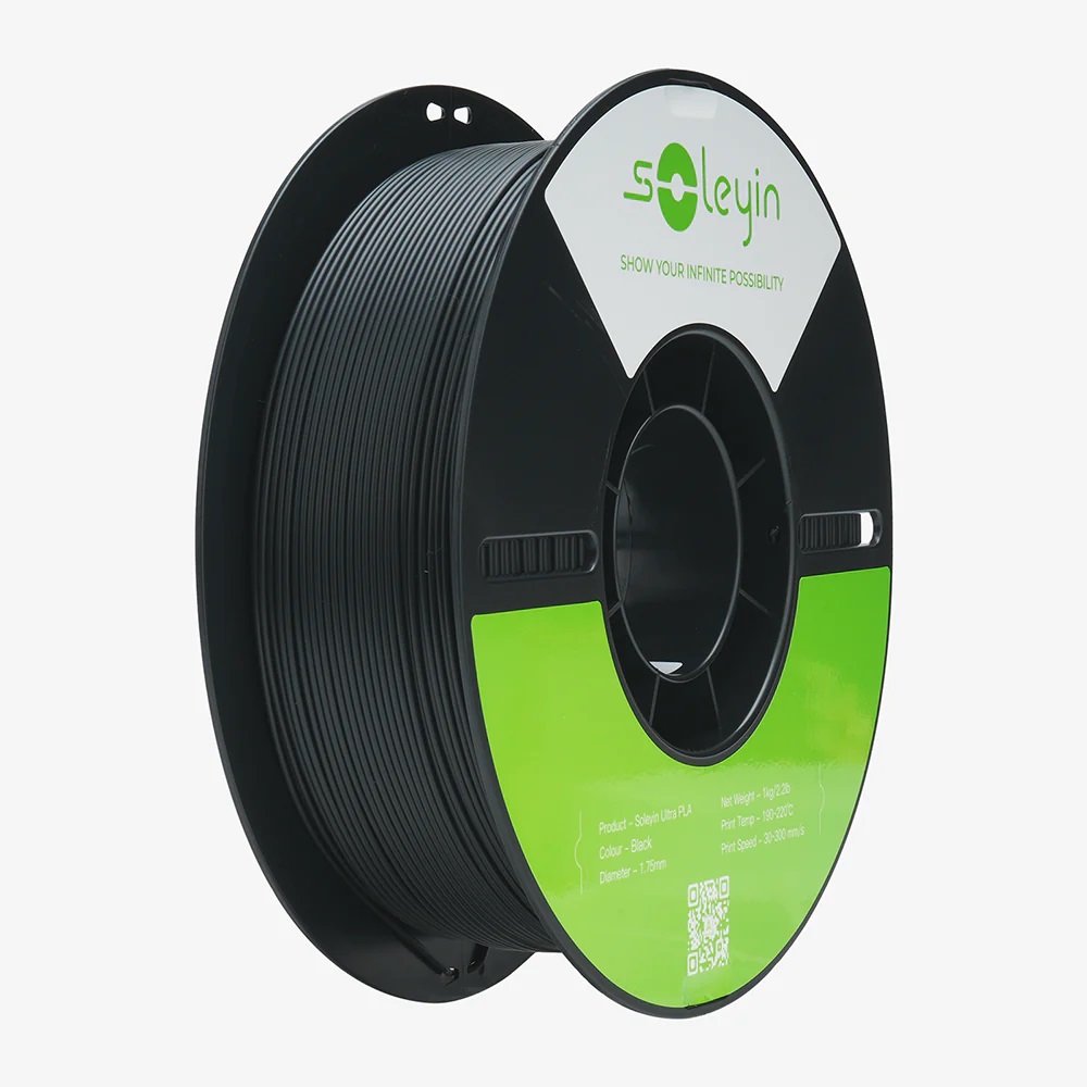 Creality Soleyin Ultra PLA black 3D Printer Filament  1 kg Spool,1.75 mm - CREALITY 2.35.71.01.102