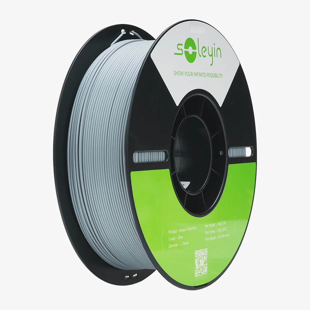 Creality Soleyin Ultra PLA Gray 3D Printer Filament  1 kg Spool,1.75 mm - CREALITY 2.35.71.01.104