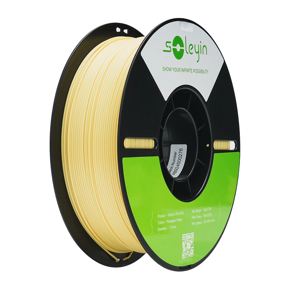 Creality Soleyin Ultra PLA Pineapple Yellow 3D Printer Filament  1 kg Spool,1.75 mm - CREALITY 2.35.71.01.105