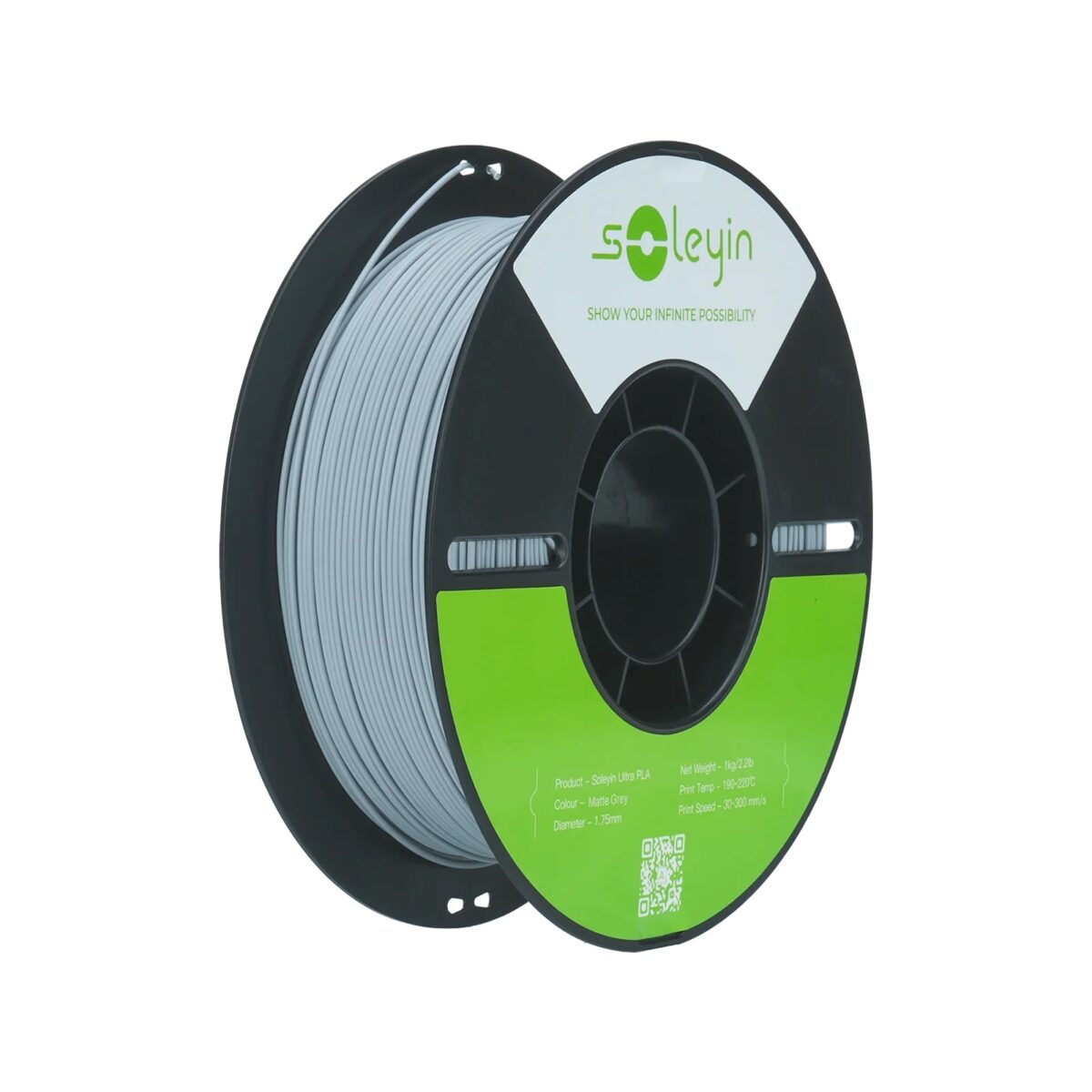 Creality Soleyin Ultra PLA matte gray 3D Printer Filament  1 kg Spool,1.75 mm - CREALITY 2.35.71.01.112