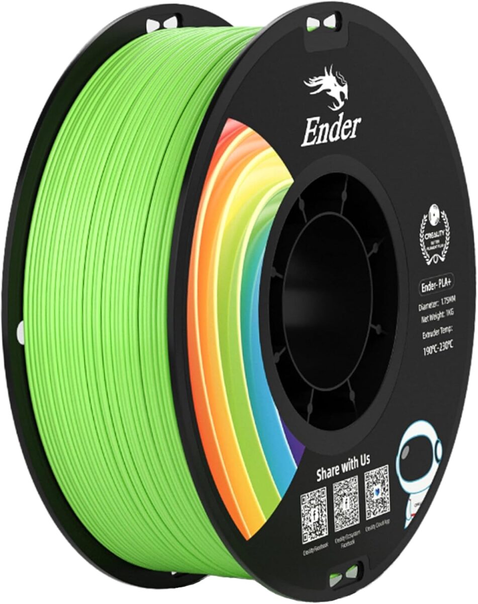 CREALITY EN-PLA+ Green Ender 3D Printer Filament Strength 34MPA Bend 77MPa 1 kg Spool1.75 - CREALITY 2.35.71.01.114