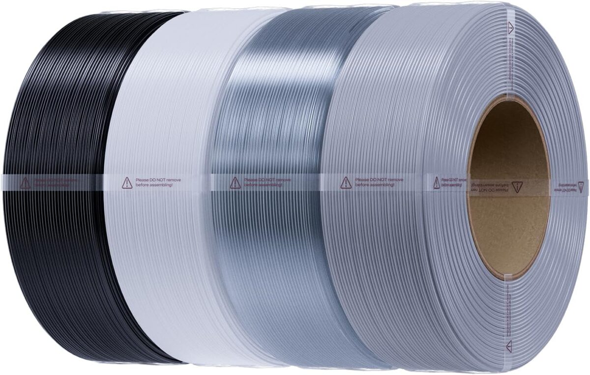 Creality CR-PETG Value Pack 4kg - Black & White & Gray & Transparent 3D Printer Filament (Grey) no r - CREALITY 2.35.71.01.122