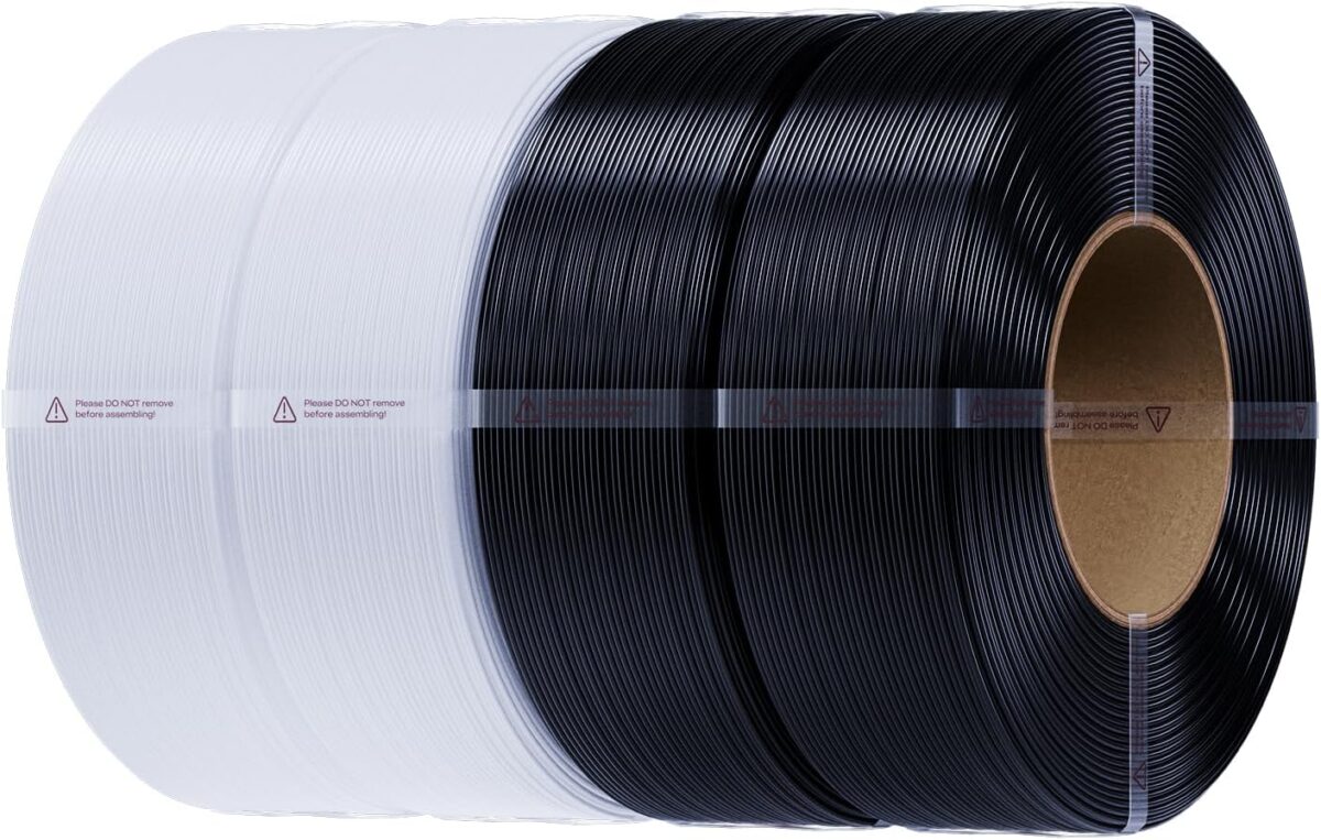 Creality CR-PETG Value Pack 4kg - 2x Black & 2x White 3D Printer Filament no reel - CREALITY 2.35.71.01.123