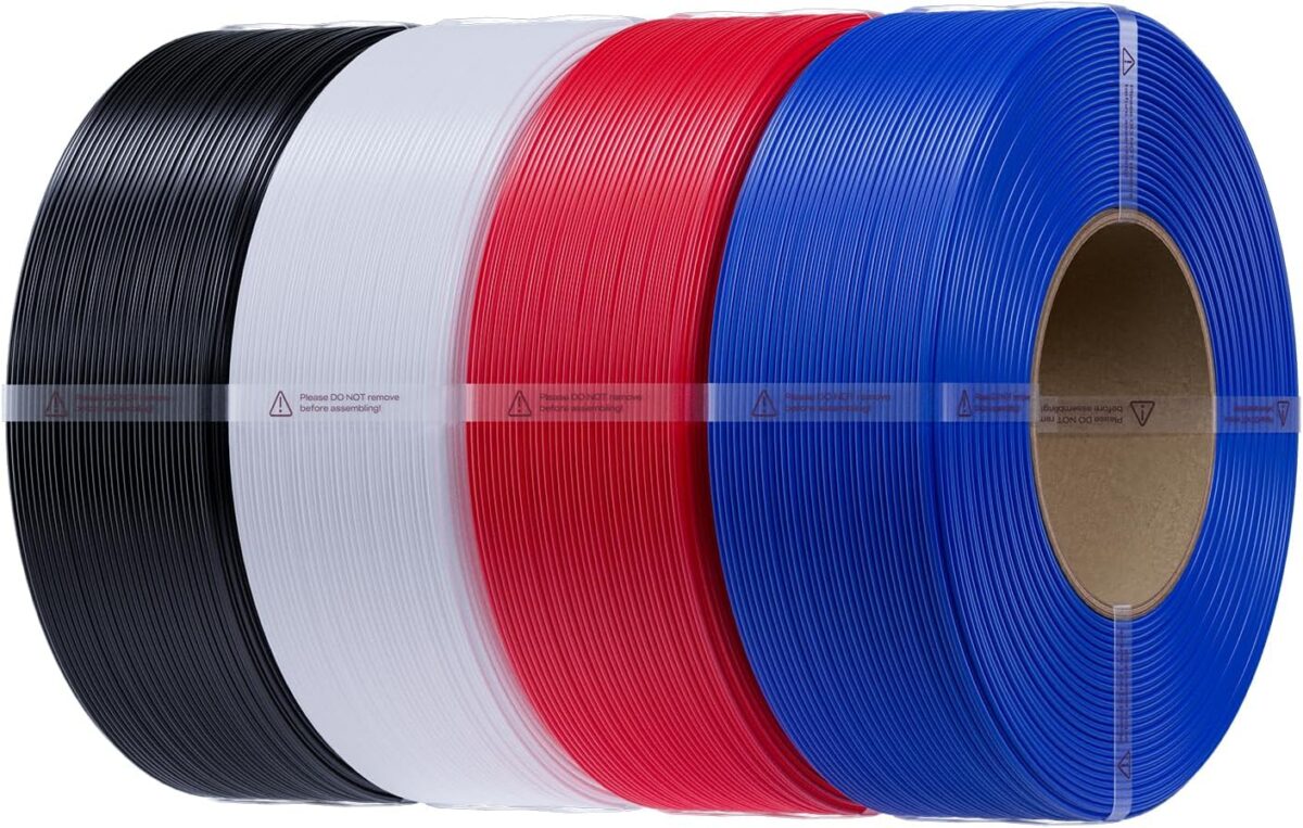Creality CR-PETG Value Pack 4kg - Black & White & Red & Blue 3D Printer Filament no reel - CREALITY 2.35.71.01.126