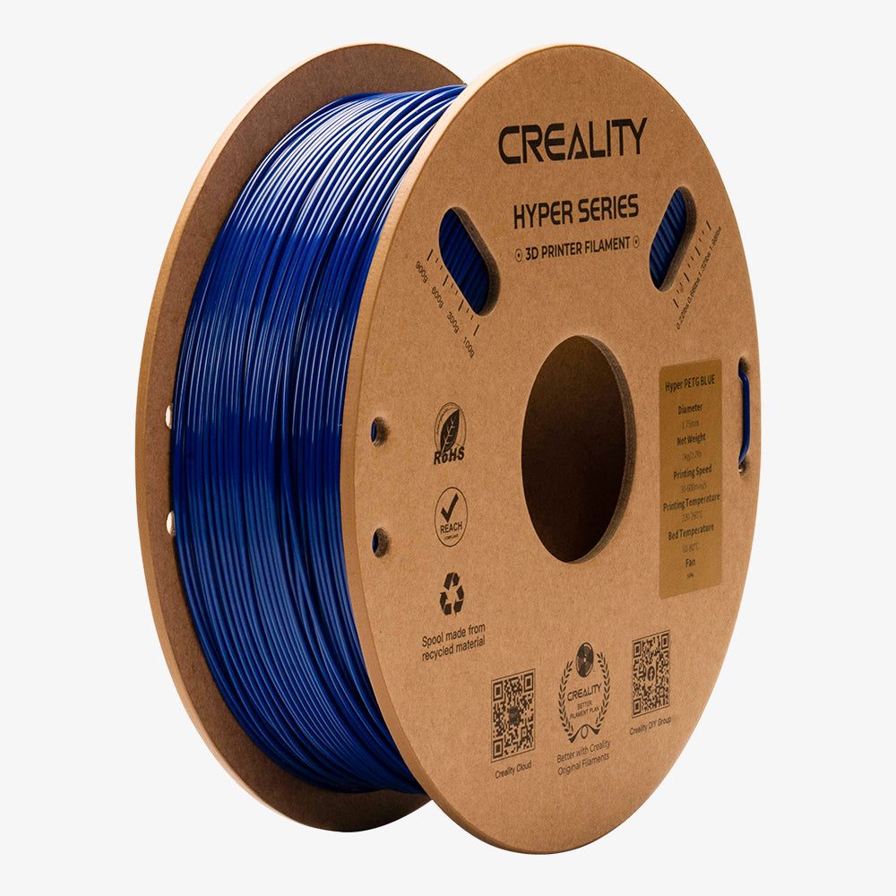 Creality Hyper-PETG Blue 3D Printer Filament, fast print, chemical sunlight resist. 1kg 1.77 - CREALITY 2.35.71.01.130