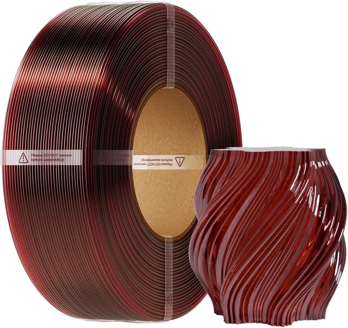 Creality CR-PETG Transparent Wine Red - No Reel- 3D Printer Filament, Hard Glossy,  1 kg - CREALITY 2.35.71.01.146