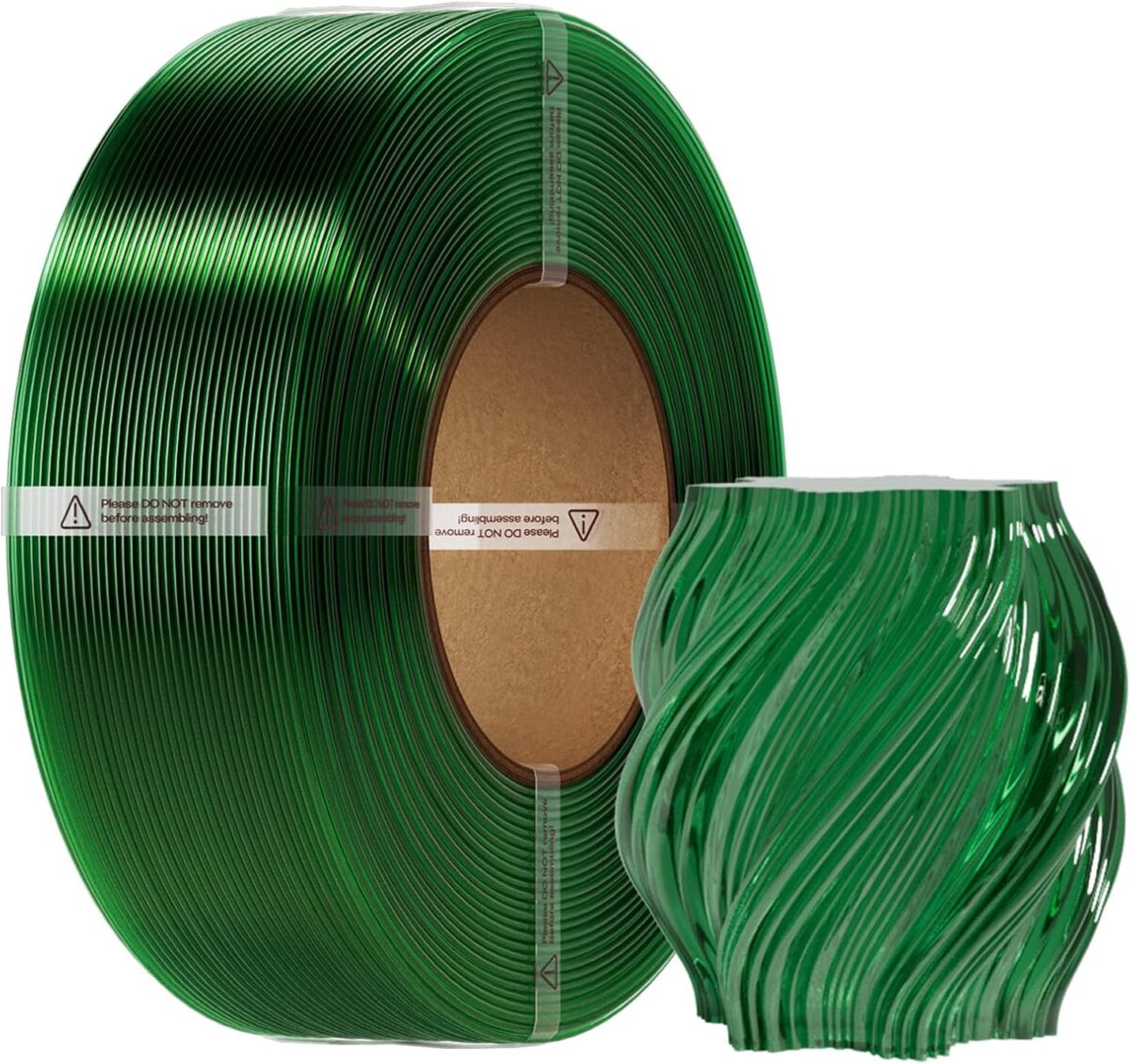 Creality CR-PETG Transparent Green - No Reel 3D Printer Filament, Hard Glossy, Tensile 49MPA, 1 kg - CREALITY 2.35.71.01.148