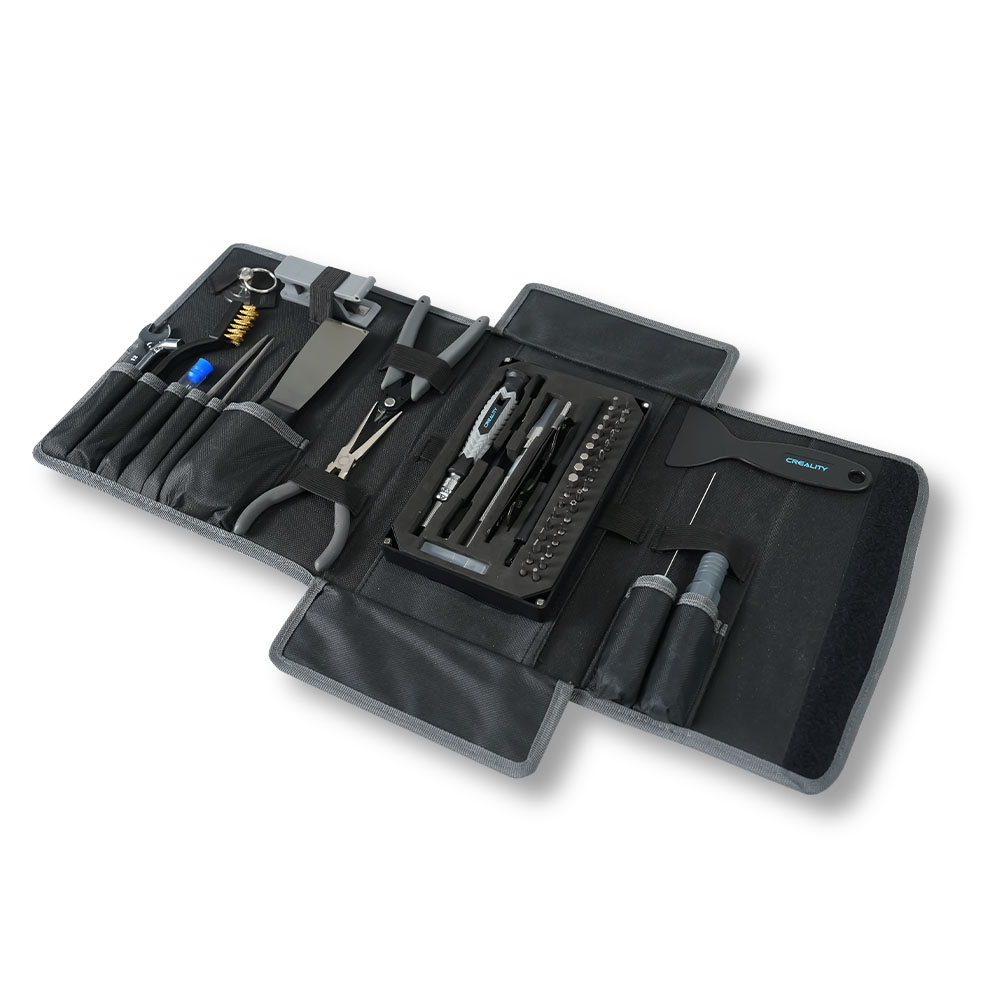 Creality 3D Printer Tool Wrap Kit Pro - 34 pieces of bits for screwdrivers and post-processing tools - CREALITY 2.35.71.02.052