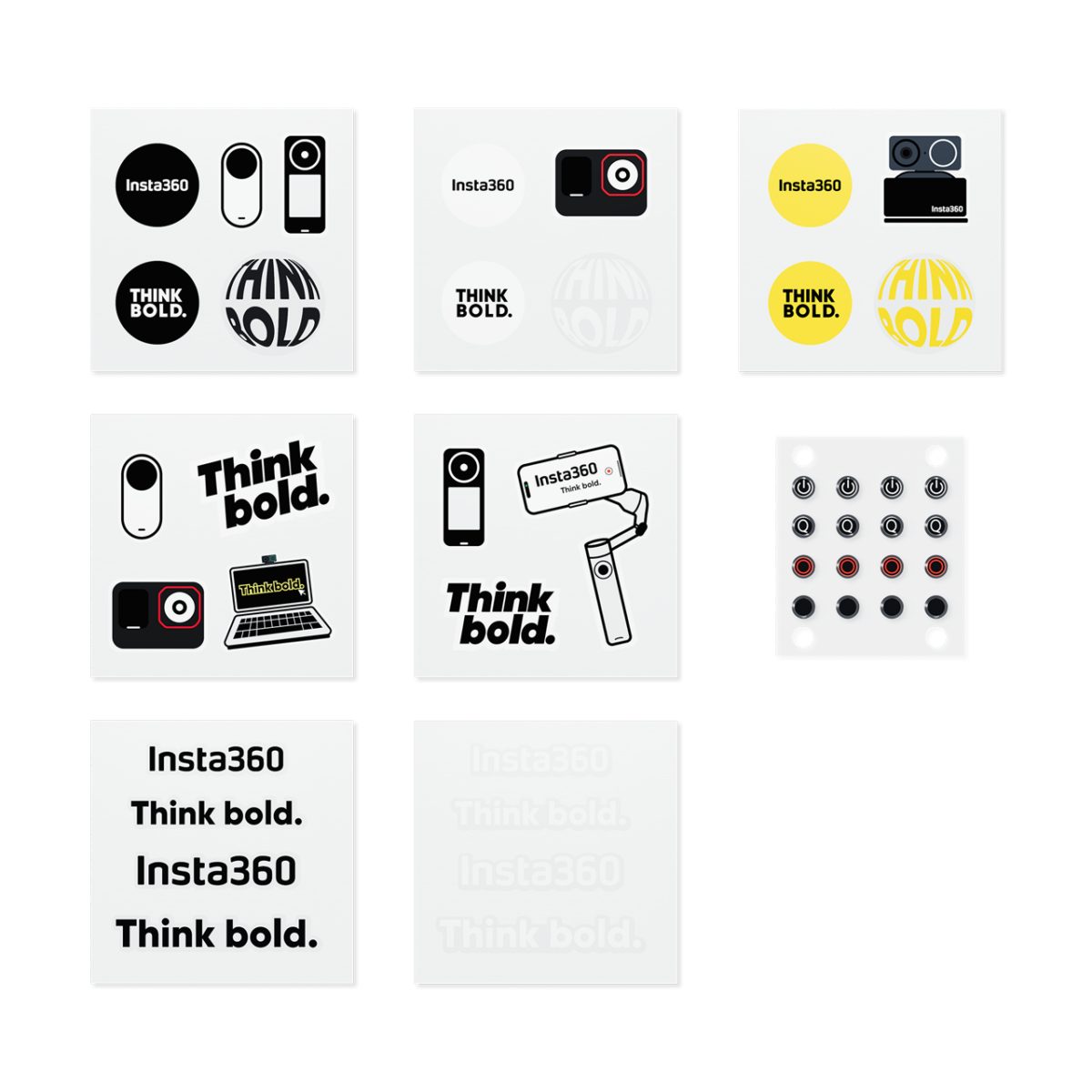 Insta360 Button Sticker Set - Tactile button stickers, locate easier the buttons - Insta360 2.35.72.01.176