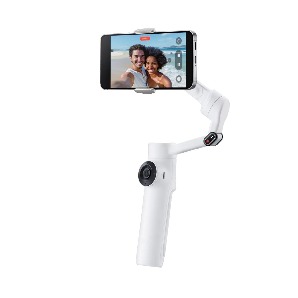 Insta360 Flow 2 Standard Bundle White - A.I. Powered Gimbal Stabilzer for Smartphone USB-C - Insta360 2.35.72.01.178