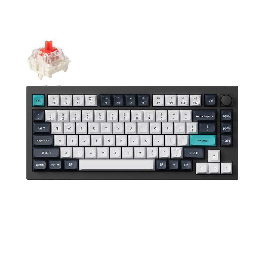 Keychron Q1 Max (Q1M-M1) QMK/VIA Wireless Custom Mechanical Keyboard-Red Switch US Layout - Keychron 2.35.74.00.007