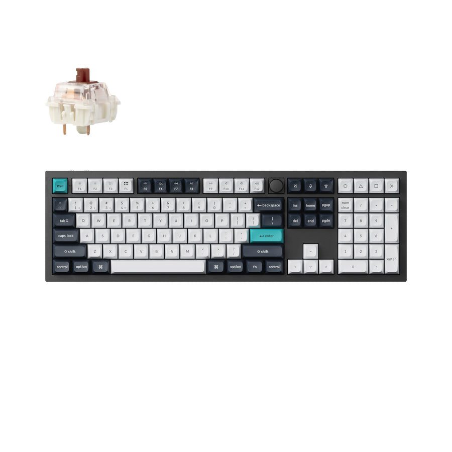 Keychron Q6 Max (Q6M-M3) QMK/VIA Wireless Custom Mechanical Keyboard-Brown Switch -Hot Swap-US Lay - Keychron 2.35.74.00.008