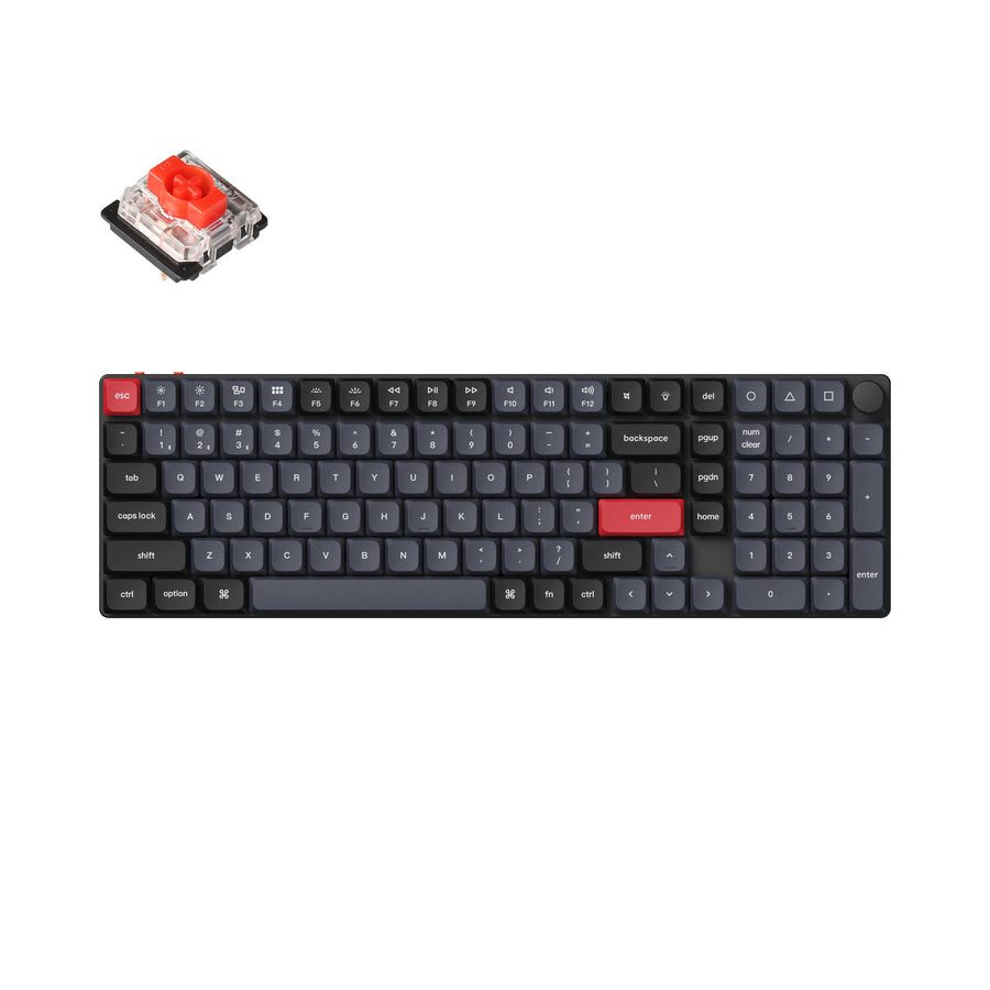 Keychron K17 Pro (K17P-H1) QMK/VIA Wireless Custom Mechanical Keyboard-Red Switch-Hot Swap-US - Keychron 2.35.74.00.017