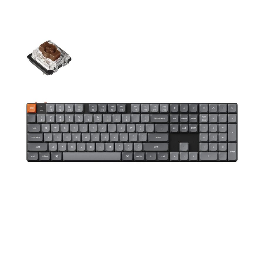 Keychron K5 Max (K5M-H3) QMK/VIA Wireless Custom Mechanical Keyboard-Brown Switch (Hot-Swappable) US - Keychron 2.35.74.00.019