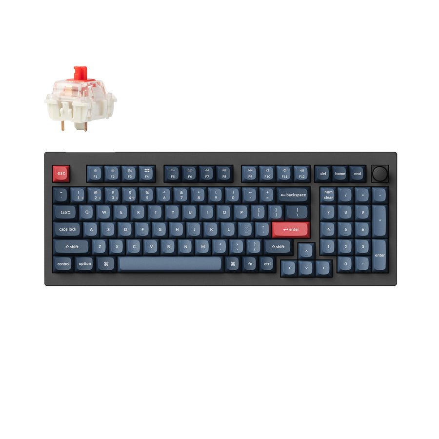 Keychron V5 Max QMK/VIA (V5M-D1) Wireless (BT/2,4/Wired) Custom Mechanical Keyboard Red Switch US - Keychron 2.35.74.00.023