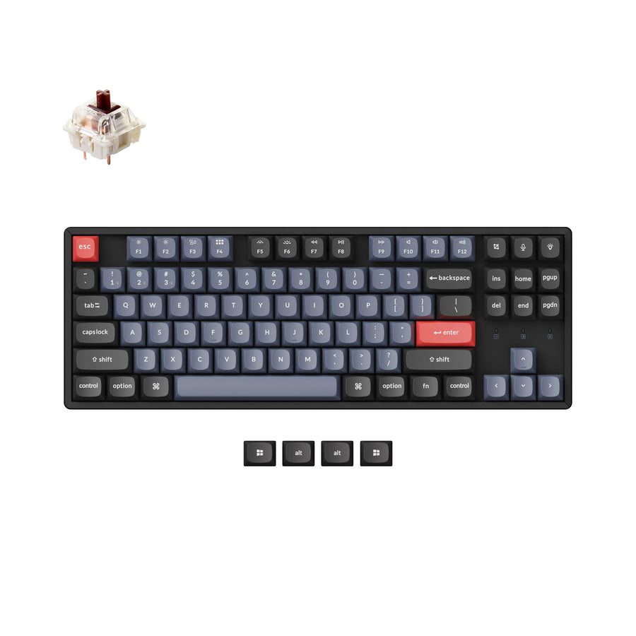 Keychron K8 Pro (K8P-J3) QMK/VIA Wireless Mechanical Keyboard-Brown Switch (Hot-Swappable) US Layout - Keychron 2.35.74.00.027