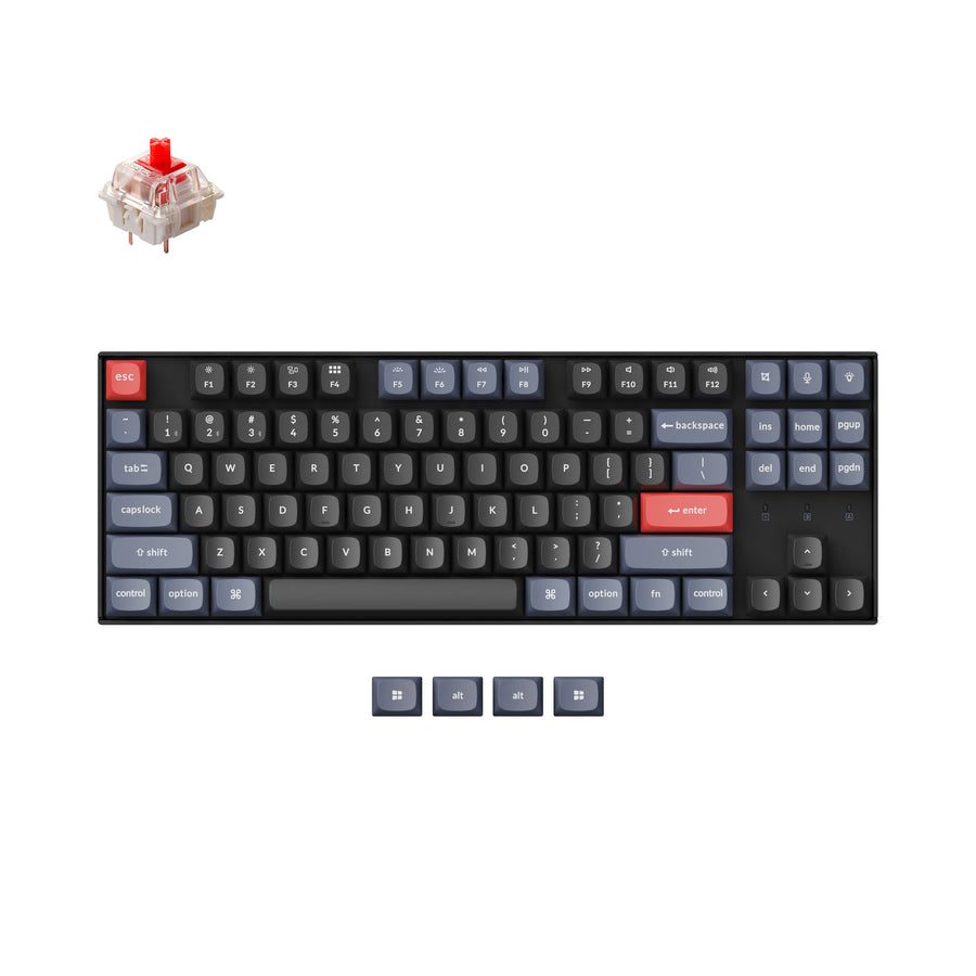 Keychron K8 Pro (K8P-H1) QMK/VIA Wireless Mechanical Keyboard - Red Switch - (Hot Swappable) US Lay - Keychron 2.35.74.00.028