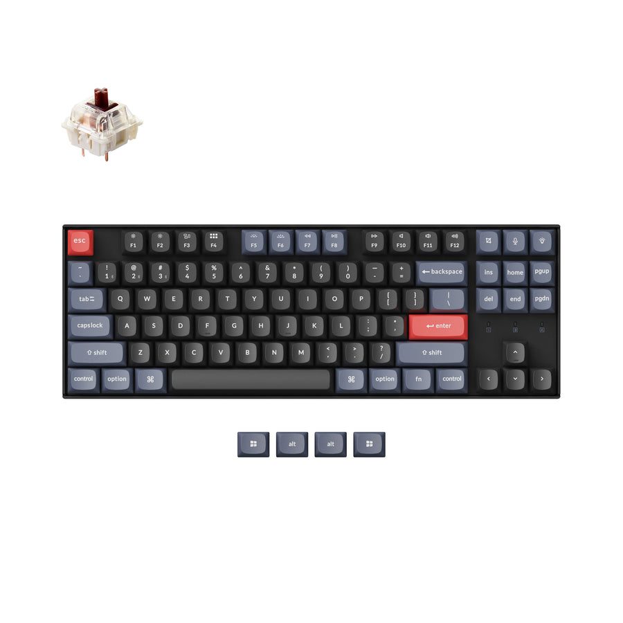 Keychron K8 Pro (K8P-H3) QMK/VIA Wireless Mechanical Keyboard - Brown Switch - (Hot Swappable) US - Keychron 2.35.74.00.029