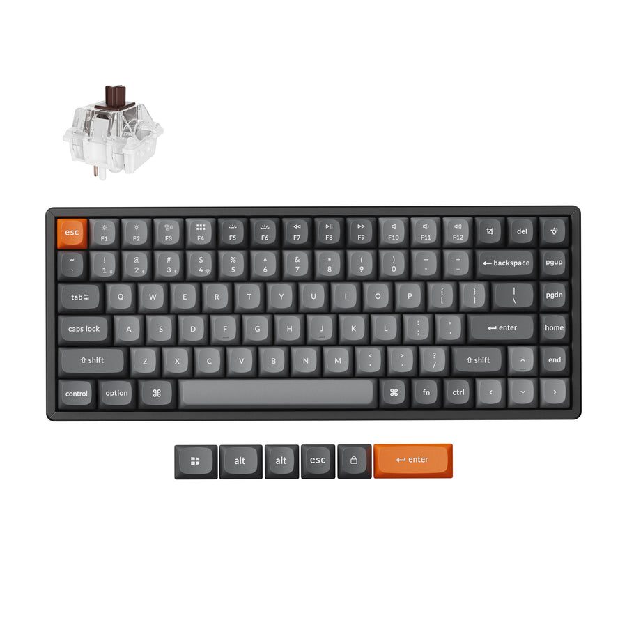 Keychron K2 Max (K2M-J3) QMK Wireless Mechanical Keyboard Brown Switch (Hot-Swap) 75% Us Layout - Keychron 2.35.74.00.047